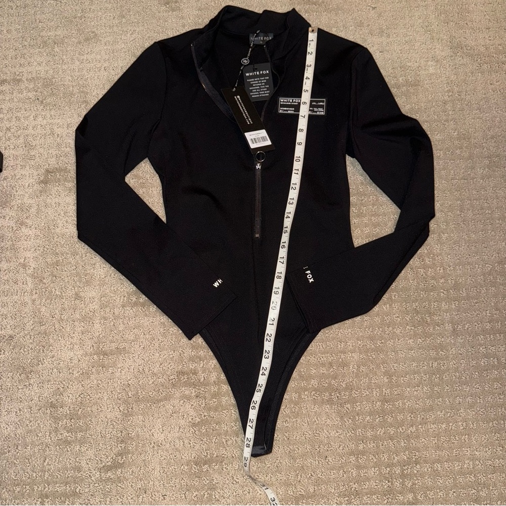 NWT White Fox Boutique High Authority Bodysuit Black Long Sleeve Size Small - Picture 6 of 8